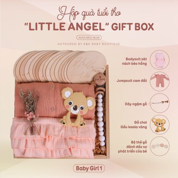 quà đầy tháng little angel - baby girl 1