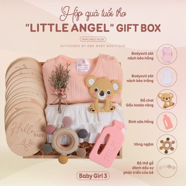 quà đầy tháng little angel - baby girl 3