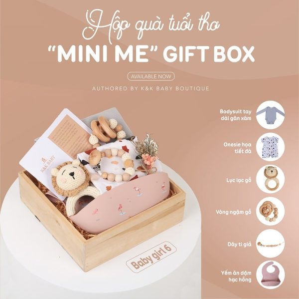 hộp quà đầy tháng mini me - baby girl 6