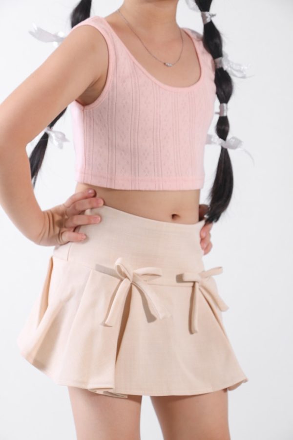 váy bé gái rose skirt màu kem